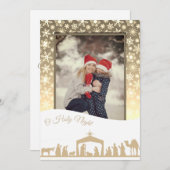 Carte de vacances photo de la Nativité (Devant / Derrière)