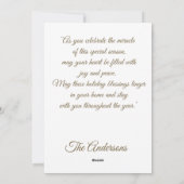 Carte de vacances photo de la Nativité (Dos)