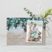 Carte de vacances photo de la plage Mele Kalikimak (Debout devant)