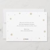 Carte de vacances photo de la saison des neiges bl (Dos)