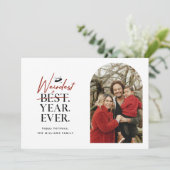 Carte de vacances photo de l'année la plus étrange (Debout devant)