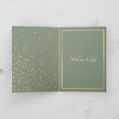 Carte de vacances photo de l'étoile d'or de Noël (Intérieur)