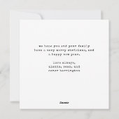 Carte de vacances photo de machine à écrire minima (Dos)