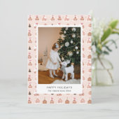 Carte de vacances photo de maisons en pain d'épice (Debout devant)