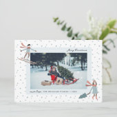 Carte de vacances photo de Noël (Debout devant)