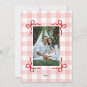 Carte de vacances photo de Noël de la Bow rouge mo (Dos)