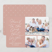 Carte de vacances photo de Noël EDITABLE COULEUR (Devant / Derrière)