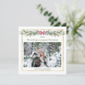 Carte de vacances photo de Noël hiver (Debout devant)