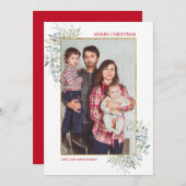 Carte de vacances photo de Noël hiver (Devant / Derrière)