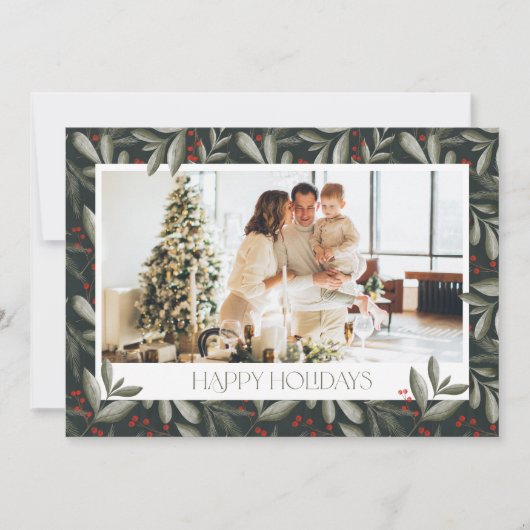 Carte de vacances photo de Noël Horizontal (Devant)