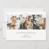 Carte de vacances photo de Noël Horizontal (Dos)