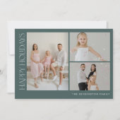 Carte de vacances photo de Noël horizontale minima (Devant)