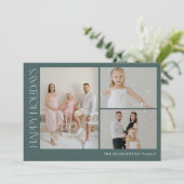 Carte de vacances photo de Noël horizontale minima (Debout devant)