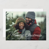 Carte de vacances photo de Noël la plus agréable (Devant / Derrière)