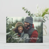 Carte de vacances photo de Noël la plus agréable (Debout devant)