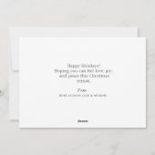 Carte de vacances photo de Noël la plus agréable (Dos)