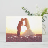 Carte de vacances photo de Noël mariée (Debout devant)