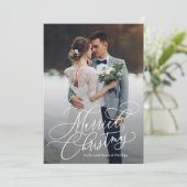 Carte de vacances photo de Noël mariée (Debout devant)