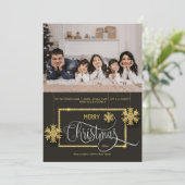 Carte de vacances photo de Noël parties scintillan (Debout devant)