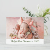 Carte de vacances photo de Noël pour bébé (Debout devant)