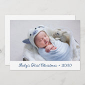 Carte de vacances photo de Noël pour bébé (Devant / Derrière)
