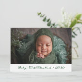 Carte de vacances photo de Noël pour bébé (Debout devant)