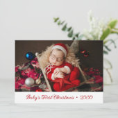 Carte de vacances photo de Noël pour bébé (Debout devant)