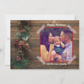 Carte de vacances photo de Noël rustique (Devant)
