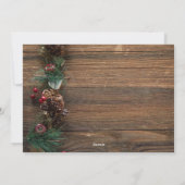 Carte de vacances photo de Noël rustique (Dos)