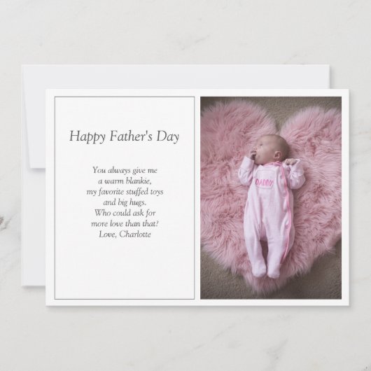 Carte de vacances photo de première Fête des pères (Devant)