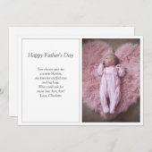 Carte de vacances photo de première Fête des pères (Devant / Derrière)