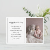 Carte de vacances photo de première Fête des pères (Debout devant)