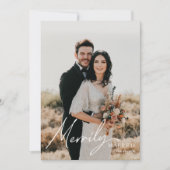 Carte de vacances photo de script nouvellement pub (Devant)