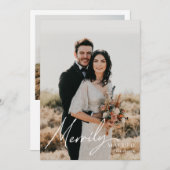 Carte de vacances photo de script nouvellement pub (Devant / Derrière)