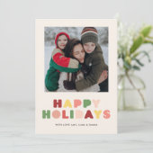 Carte de vacances photo de type graphique (Debout devant)