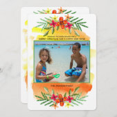 Carte de vacances photo de vacances Tropical (Devant / Derrière)