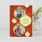 Carte de vacances photo des ornements de hanging (Debout devant)