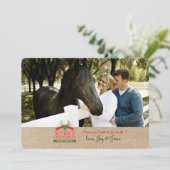 Carte de vacances photo du Étiquette du cerf (Debout devant)