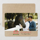 Carte de vacances photo du Étiquette du cerf (Devant / Derrière)