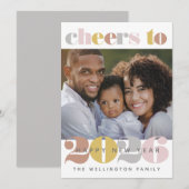 Carte De Vacances Photo Du Nouvel An 2023 (Devant / Derrière)