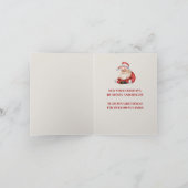 Carte de vacances photo du Père Noël en typographi (Intérieur)