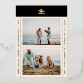 Carte de vacances photo d'un arbre simple en feuil (Recto)