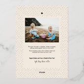 Carte de vacances photo d'un arbre simple en feuil (Verso)