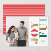 Carte de vacances photo élégante et moderne Joyeus (Devant / Derrière)