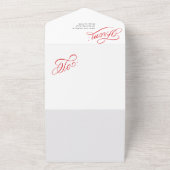 Carte de vacances photo élégante rouge déchirure (Dehors)