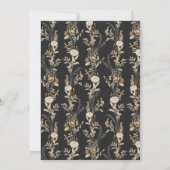 Carte de vacances photo élégante sombre dorée 1 (Dos)