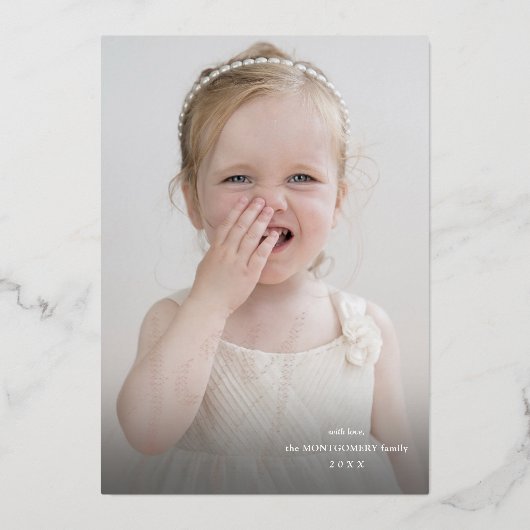 Carte de vacances photo en relief avec lettrage ma (Recto)