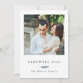 Carte de vacances Photo Farewell 2021 (Devant)
