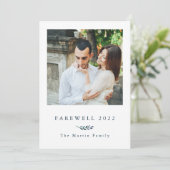 Carte de vacances Photo Farewell 2021 (Debout devant)