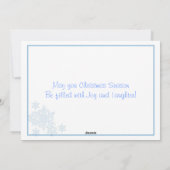 Carte de vacances photo Feu de neige bleu foncé et (Dos)